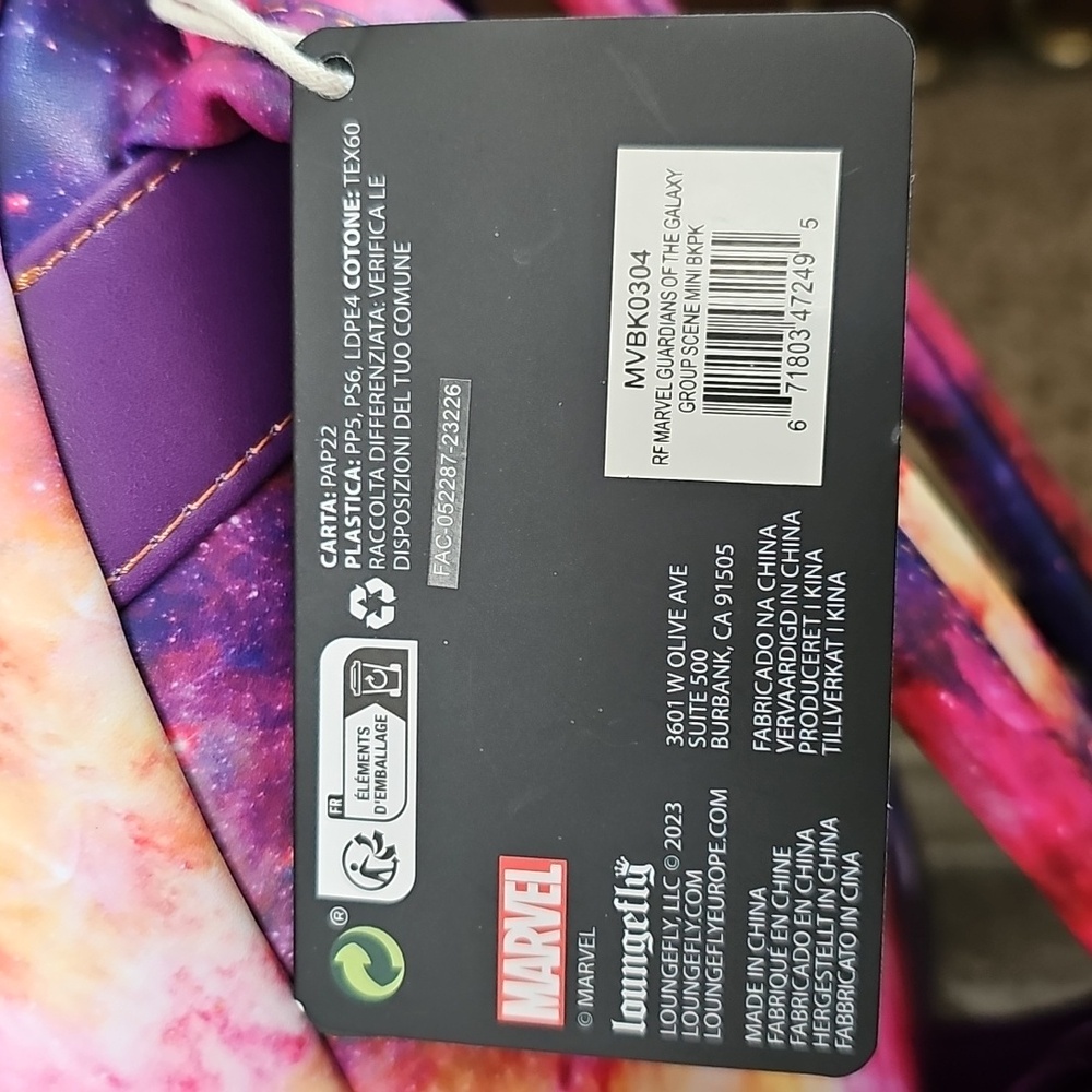 NWT Loungefly Bookbag Infinity Saga Guardians of the Galaxy Marvel Comics Purse - Picture 13 of 13